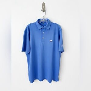 Atlantic Golf Club Peter Millar Summer Comfort Shirt M Bridgehampton Polo Blue